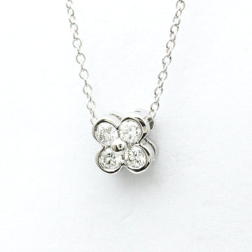 TIFFANY Bezel Set Necklace Platinum Diamond Women,Men Fashion Pendant Necklace [Silver]