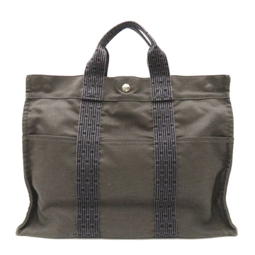 HERMES Her Line Tote MM Gray canvas