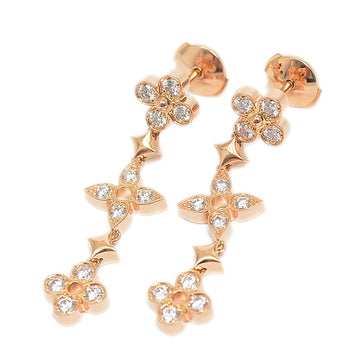 Louis Vuitton Earrings Diamond Flower K18PG