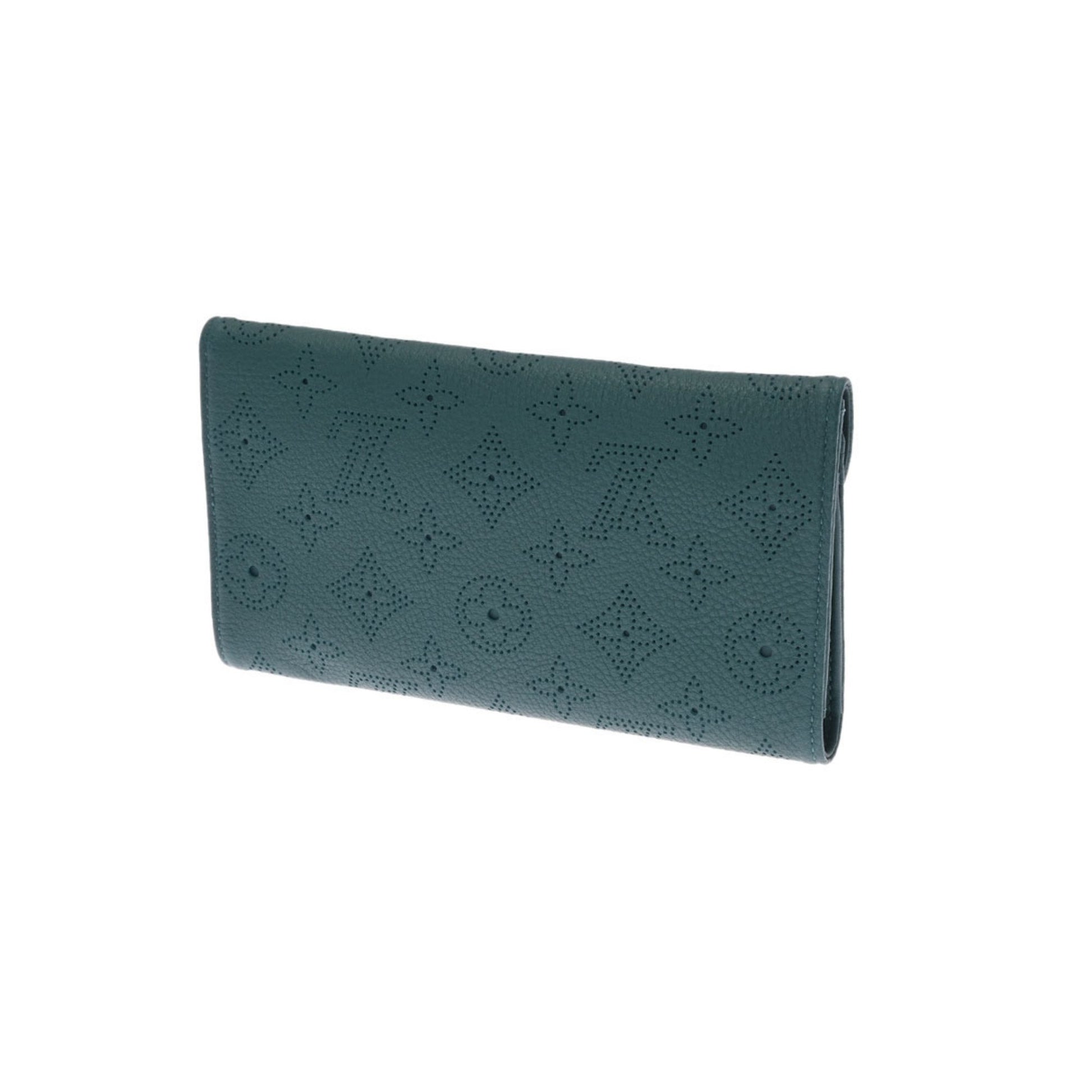LOUIS VUITTON Louis Vuitton Mahina Portefeuille Amelia Lagon M58093 Ladies  Monogram Trifold Wallet