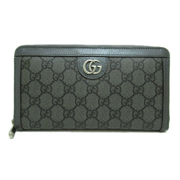 GUCCI GG Marmont zip-around wallet Gray PVC coated canvas 736127