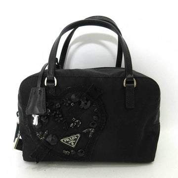PRADA Bag Evening Heart Mini Handbag Nero Black Triangle Logo Women's Nylon x Bijou BN1134