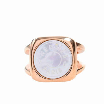 HERMES corozo ring pink gold size 15