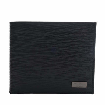 SALVATORE FERRAGAMO Ferragamo Leather Bifold Wallet 66 7070 Black Men's