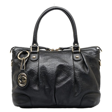 GUCCIsima Sookie Handbag Shoulder Bag 247902 Black Leather Women's