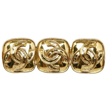 CHANEL Cocomark Square Brooch Gold Plated Ladies