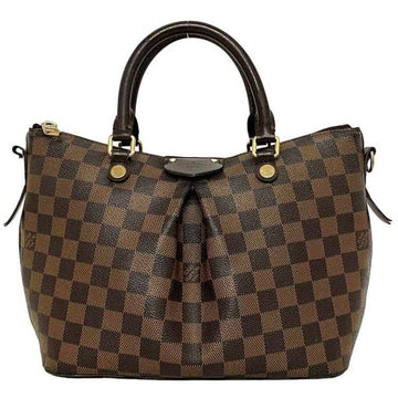 LOUIS VUITTON Handbag Sienna PM Brown Damier Ebene N41545 Tote Bag Canvas Leather TJ4157