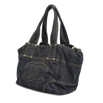 Chanel Tote Bag Women's Denim Tote Bag Navy