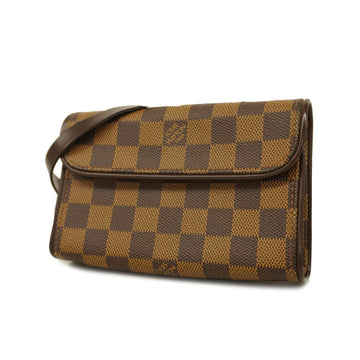 LOUIS VUITTON Waist Bag Damier Pochette Florentine N51856 Ebene SPO Women's