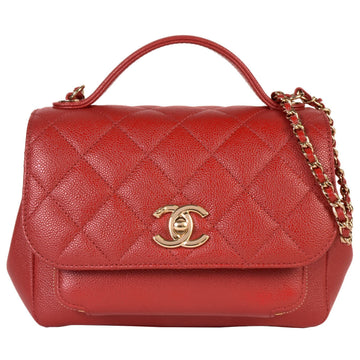 CHANEL Matelasse Affinity Shoulder Bag Soft Caviar Skin Red A93749