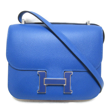 HERMES Constance Mini Shoulder Bag Blue Epsom Calfskin [cowhide]