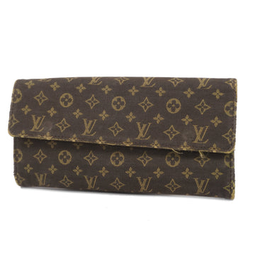 LOUIS VUITTONAuth  Monogram Mini Lin Portofeuil Sara M95234 Women's Long Wallet [bi-fold] Ebene