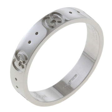 Gucci Icon Ring No. 14.5 18K K18 White Gold Women's