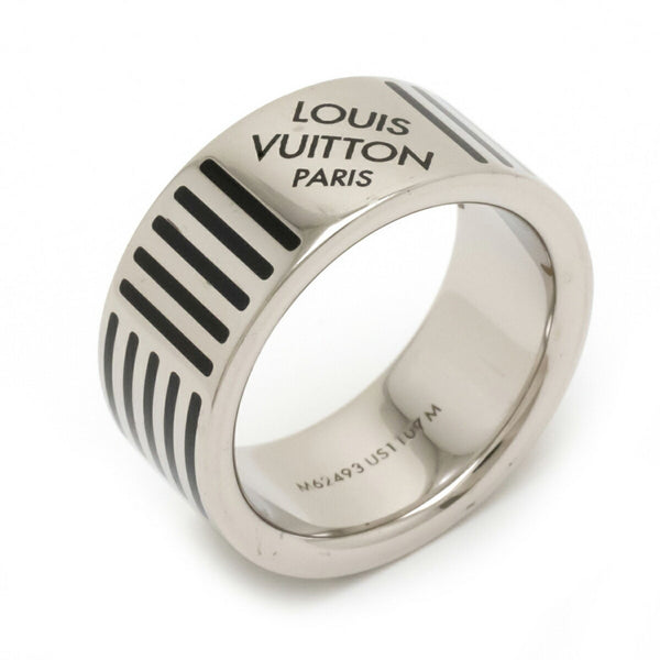 Louis Vuitton Enamel Damier Black Ring - Silver-Tone Metal Band, Rings -  LOU758863