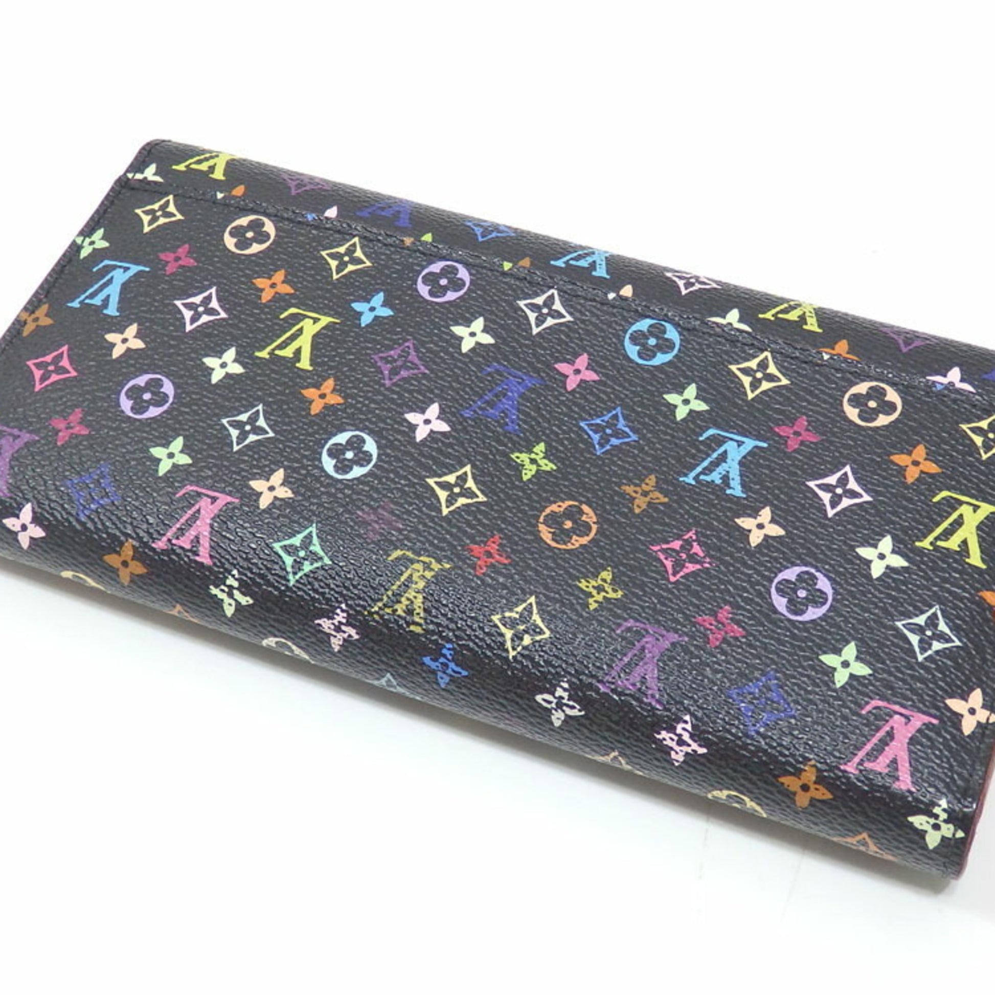 Louis Vuitton Black Multicolor Sarah Long Wallet 16lvs18