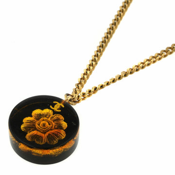 Chanel Necklace Camellia Coco Mark GP Plastic Gold Color Ladies CHANEL