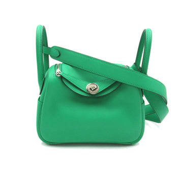 HERMES mini lin diverso Green Menthe/VertVosfall Menthe Vaux Swift leather leather