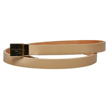 LOUIS VUITTON Suntulle Carre Grace Belt Beige Leather Ladies