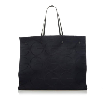 Gucci Big Shoulder Bag Tote 123430 Black Canvas Ladies GUCCI