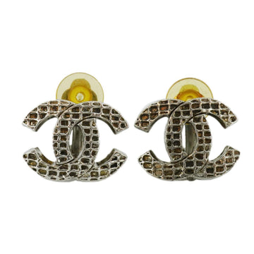 CHANEL earrings here mark metal material silver 00A ladies