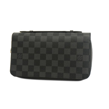 LOUIS VUITTONAuth  Damier Graphite Zippy XL N41503 Men's Long Wallet