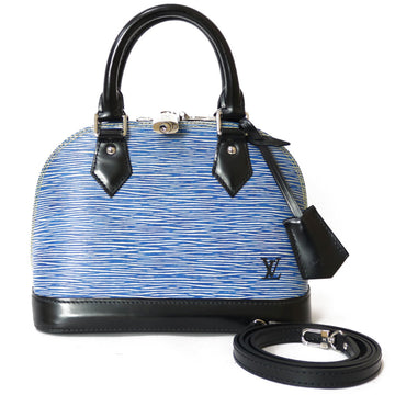 LOUIS VUITTON Epi Denim Alma BB M41437 2way Handbag Shoulder Bag Blue Ladies