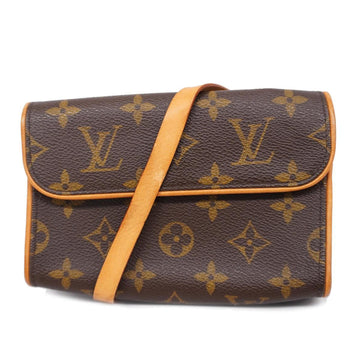 LOUIS VUITTON Waist Bag Monogram Pochette Florentine M51855 Brown Ladies