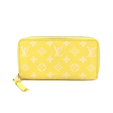 Louis Vuitton Monogram Implant Zippy Wallet Long Leather Yellow M81427 Gold Hardware