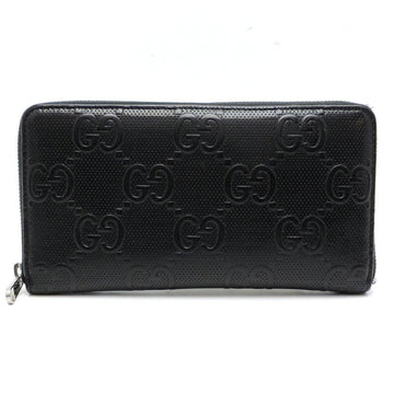 Gucci GG Embossed Women's Men's Wallet 625563 Leather Black