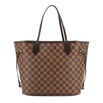 LOUIS VUITTON Damier Neverfull MM Tote Bag Ebene Threes N51105 Brown Gold Hardware