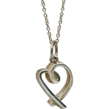 TIFFANY Loving Heart Enamel Red Necklace SV925 Silver Women's &Co.