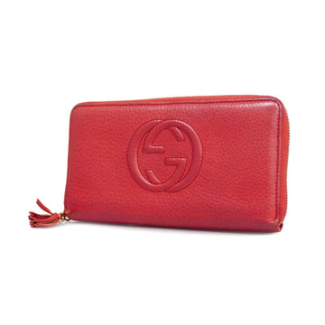 GUCCI long wallet soho 308280 leather red ladies