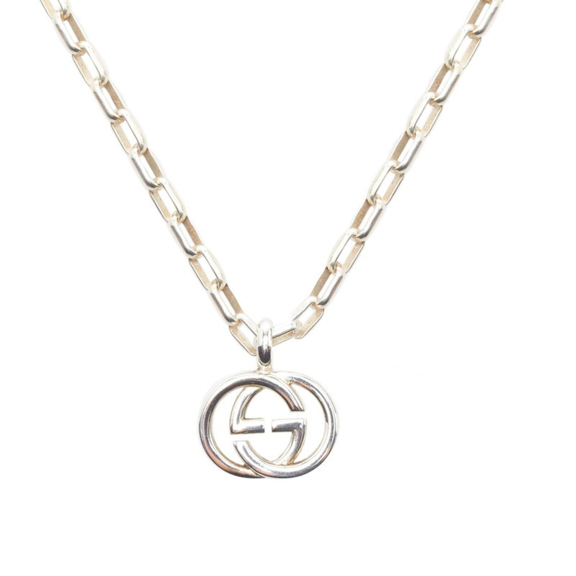 Gucci Interlocking G Necklace SV925 Silver Men's GUCCI