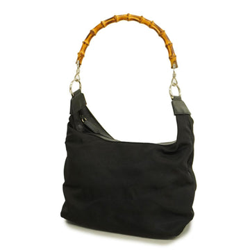 GUCCI shoulder bag bamboo 000 1956 0531 nylon black ladies