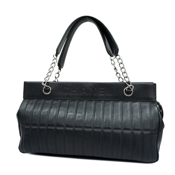 CHANELAuth  Women's Leather Handbag,Shoulder Bag Black