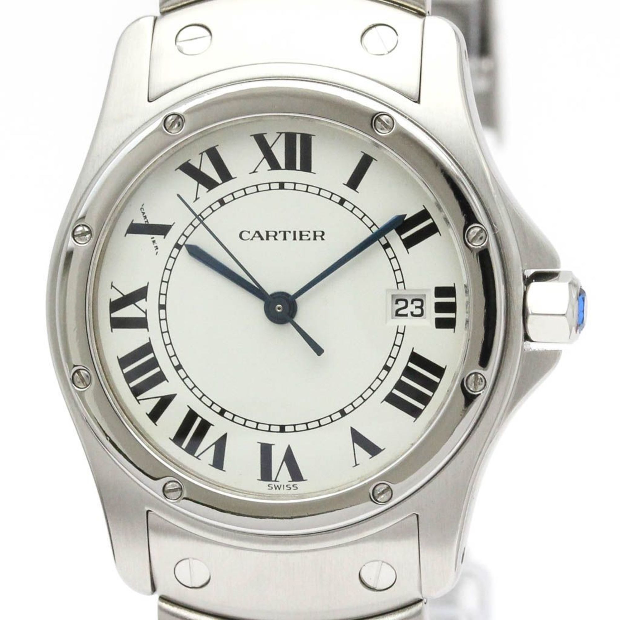 Cartier Santos Cougar Quartz Stainless Steel Unisex Dress Watch W20027