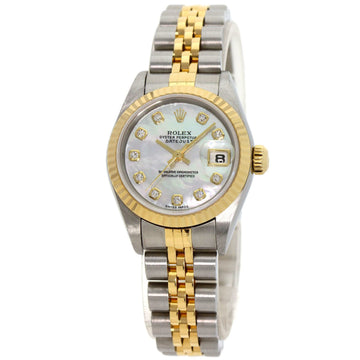 ROLEX 79173NG Datejust 10P Diamond Watch Stainless Steel/SSxK18YG Women's