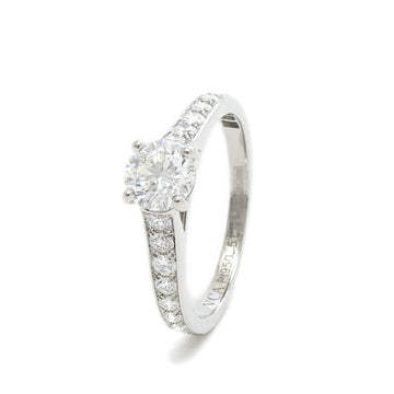 VAN CLEEF & ARPELS Romance Solitaire Diamond Ring Pt950 0.71ct E/VVS2/EX #51