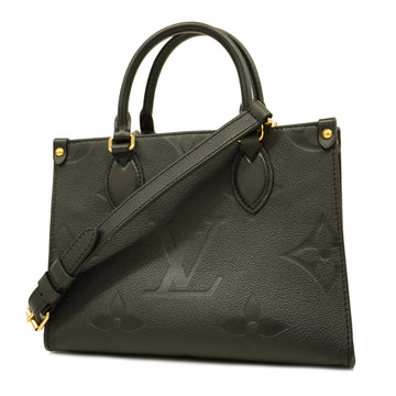 LOUIS VUITTONAuth  Monogram Empreinte 2way Bag On The Go PM M45653 Noir