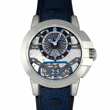 HARRY WINSTON Ocean Project Z11 World Limited 300 OCEABD42ZZ001 Black/Silver Dial Watch Men's