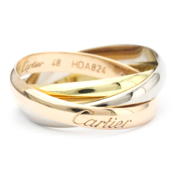 CARTIER Trinity Pink Gold [18K],White Gold [18K],Yellow Gold [18K] Fashion No Stone Band Ring Gold