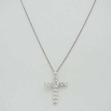 HARRY WINSTON heart shape cross pendant PEDPREHCHSC platinum silver lady's necklace pt950x diamond