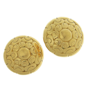 CHANEL round earrings gold ladies