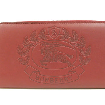 BURBERRY Bi-fold wallet leather wine red