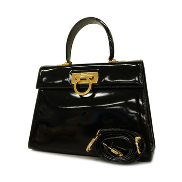 SALVATORE FERRAGAMOAuth  Gancini 2 Way Bag Women's Leather Black