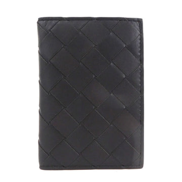 BOTTEGA VENETA Card Case Intrecciato Leather Brown Unisex