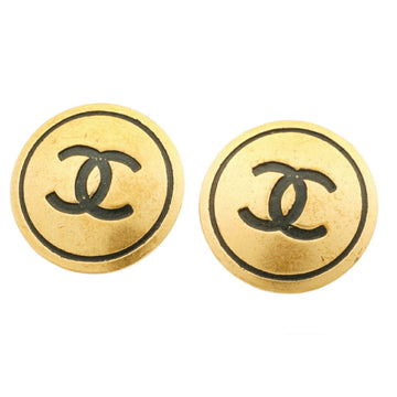 CHANEL here mark button earrings 93A