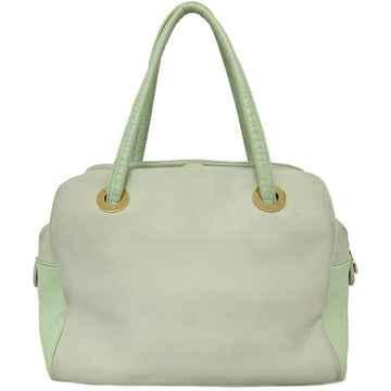 Celine Handbag Green Circle Leather CELINE Ladies Bag Pastel Color