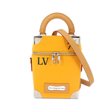Louis Vuitton Vertical Box Trunk 2way Shoulder Bag Leather Saffron M59666 RFID