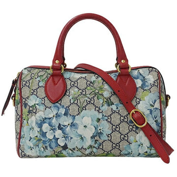 GUCCI Bag Ladies Handbag Shoulder 2way GG Blooms Blue Beige Red 546314 Boston Flower